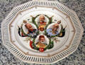 Porcelain Commemorative plate with Wilhelm II, Ferdinand of Bulgaria, Franz Joseph I of Austria-Hungary & Enver Pasha of Turkey at German Historical Museum. Berlin, Germany.