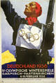 Poster for Winter Olympics of 1936 at Garmisch-Partenkirchen at German Historical Museum. Berlin, Germany