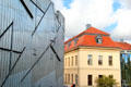 Juxtaposition of modern structure & former Baroque court both now used for Jewish Museum Berlin. Berlin, Germany.
