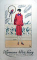 Fashion lithograph by Alice Neumann for Berlin Jewish business at Jewish Museum Berlin. Berlin, Germany.