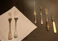 Silverware from non=practicing Jewish household at Jewish Museum Berlin. Berlin, Germany.