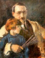 Self portrait with son by Eugen Spiro at Jewish Museum Berlin. Berlin, Germany.