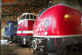 Historic locomotives at German Museum of Technology. Berlin, Germany.