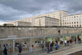 Walk of memorial displays about horrors of WWII at Topography of Terror. Berlin, Germany.