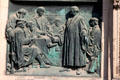 Martin Luther & supporters plaque by Johannes Gotz on Berlin Cathedral. Berlin, Germany.