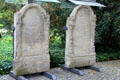 Jewish gravestones salvaged from Große Hamburger Str. cemetery desecrated during WWII by Gestapo. Berlin, Germany.