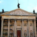 Berlin state opera house with frieze of performing arts on Unter den Linden. Berlin, Germany.