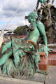 Oder River figure with goat & animal skins son Neptune Fountain. Berlin, Germany.