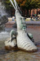 Spitting crocodile on Neptune Fountain. Berlin, Germany