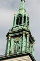 Clock tower on St. Mary's Church spire. Berlin, Germany.