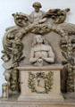 Tomb with skull & hourglass at St. Mary's Church. Berlin, Germany.