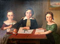 Three children of Mr. C. Hermann Schulze, Merchant in Stettin painting by Carl Arend at Pomeranian State Museum. Greifswald, Germany.
