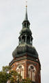 Baroque double lantern atop St. Nicholas Church tower. Greifswald, Germany.