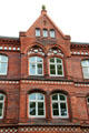Red & black brick architecture of Greifswald University building. Greifswald, Germany.