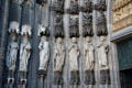 Holy figures beside west entrance doors to Köln Cathedral. Köln, Germany.