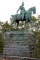 Statue of Kaiser Wilhelm II who inaugurated the Hohenzollern Bridge. Köln, Germany.