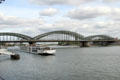 Hohenzollern Bridge spanning the Rhine River. Köln, Germany.