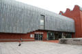 Zinc lined shed roof & brick facade of Ludwig Museum. Köln, Germany.