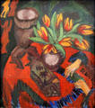 Still Life with Tulips, Exotica & Hands painting by Ernst Ludwig Kirchner at Ludwig Museum. Köln, Germany.