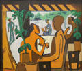 Brown Figures in a Café painting by Ernst Ludwig Kirchner at Ludwig Museum. Köln, Germany.