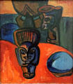 Still Life with Negro Sculpture painting by Karl Schmidt-Rottluff at Ludwig Museum. Köln, Germany.