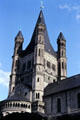 Tower & turrets of Great St. Martin Church. Köln, Germany.