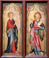 Saints John the Evangelist & Paul paintings two wings of altarpiece from Köln at Wallraf-Richartz Museum. Köln, Germany.