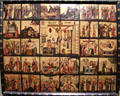 Scenes from Divine Plan of Salvation painting from Köln at Wallraf-Richartz Museum. Köln, Germany.