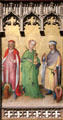 Sts. Mark, Barbara & Luke painting by Stefan Lochner at Wallraf-Richartz Museum. Köln, Germany.