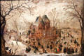 Winter Landscape painting by Hendrick Avercamp at Wallraf-Richartz Museum. Köln, Germany.