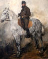 Staff-Veterinarian Ferdinand Maurer on Dapple-Grey Horse painting by Wilhelm Leibl at Wallraf-Richartz Museum. Köln, Germany.