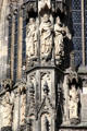 Religious statutes on Aachen Cathedral. Aachen, Germany.