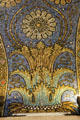 Detail of elaborate mosaic in Palatine Chapel at Aachen Cathedral. Aachen, Germany.
