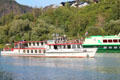 Sightseeing boats, Moselprinz & Allegro on Mosel River. Cochem, Germany.