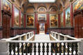Paintings arrayed at top of staircase in Old Masters section at Hamburg Fine Arts Museum. Hamburg, Germany.