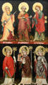 Six Saints from wing of an altar by Master of Göttinger Barfüsseraltars at Hamburg Fine Arts Museum. Hamburg, Germany.