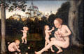 Charity painting by Lucas Cranach the Younger at Hamburg Fine Arts Museum. Hamburg, Germany.