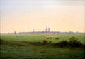Meadows near Greifswald painting by Caspar David Friedrich at Hamburg Fine Arts Museum. Hamburg, Germany.