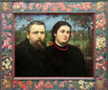 Artist with his Wife Bonicella painting by Hans Thoma at Hamburg Fine Arts Museum. Hamburg, Germany.
