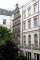 Courtyard incorporating façade of "Kaiserhof" a renaissance house at Hamburg Decorative Arts Museum. Hamburg, Germany.