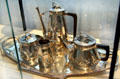 Art Nouveau coffee & tea service manufactured by Orivit AG Germany at Hamburg Decorative Arts Museum. Hamburg, Germany.