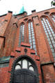 Brickwork of St. Peter's Church. Lübeck, Germany