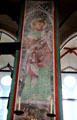 Fresco of saint in St. Jacob's Church. Lübeck, Germany.