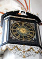 Baroque clock at St. Jacob's Church. Lübeck, Germany