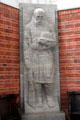 Carved memorial to WWI soldier at St. Jacob's Church. Lübeck, Germany.