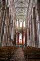 Interior at St. Mary's Church. Lübeck, Germany.
