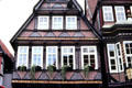 House with carved inscription placing it in God's hands. Celle, Germany.