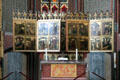 Altarpiece of Abbey of Holy Cross at Cultural History Museum. Rostock, Germany.