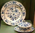 Zwiebelmuster Meissen porcelain pattern originated in 1739 at Cultural History Museum. Rostock, Germany.