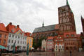 Old Market Square with St. Nicholas' Church. Stralsund, Germany.